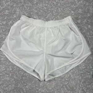 Nike Dri-Fit Tempo Drawstring Running Shorts-White-Women Medium